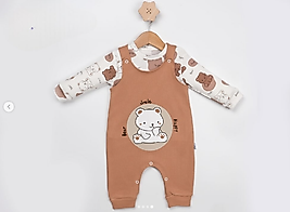 Ayıcık baskılı badili bebek slopet