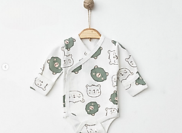 Ayıcık Desenli Raporlu Kravuze Çıtçıtlı Zıbın