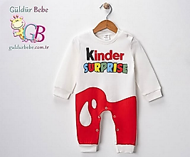 Kinder baskılı unisex bebek tulum