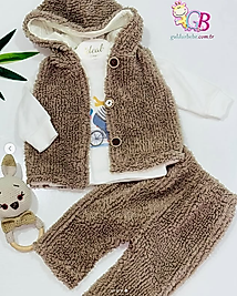 Welsoft yelekli 3’lü bebek takım