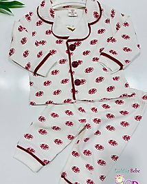 Kit Kat Desenli Raporlu Yakalı Kız Pijama Takım