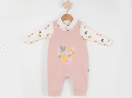 Kalp desenli badili bebek slopet