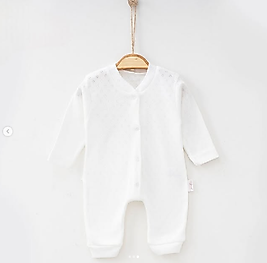 Baklava desenli bebek tulum