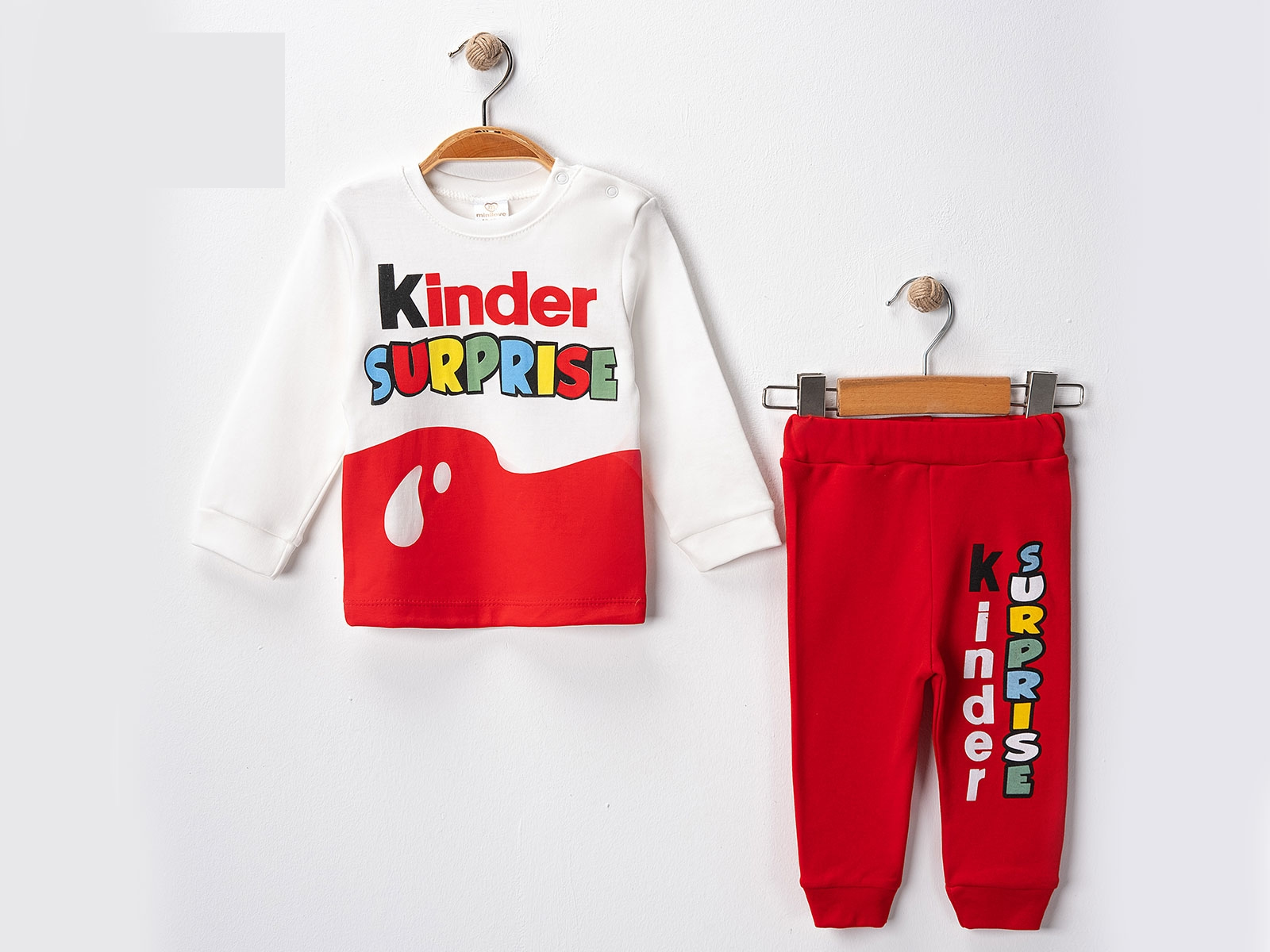 Kinder Baskılı Erkek Bebe Takım