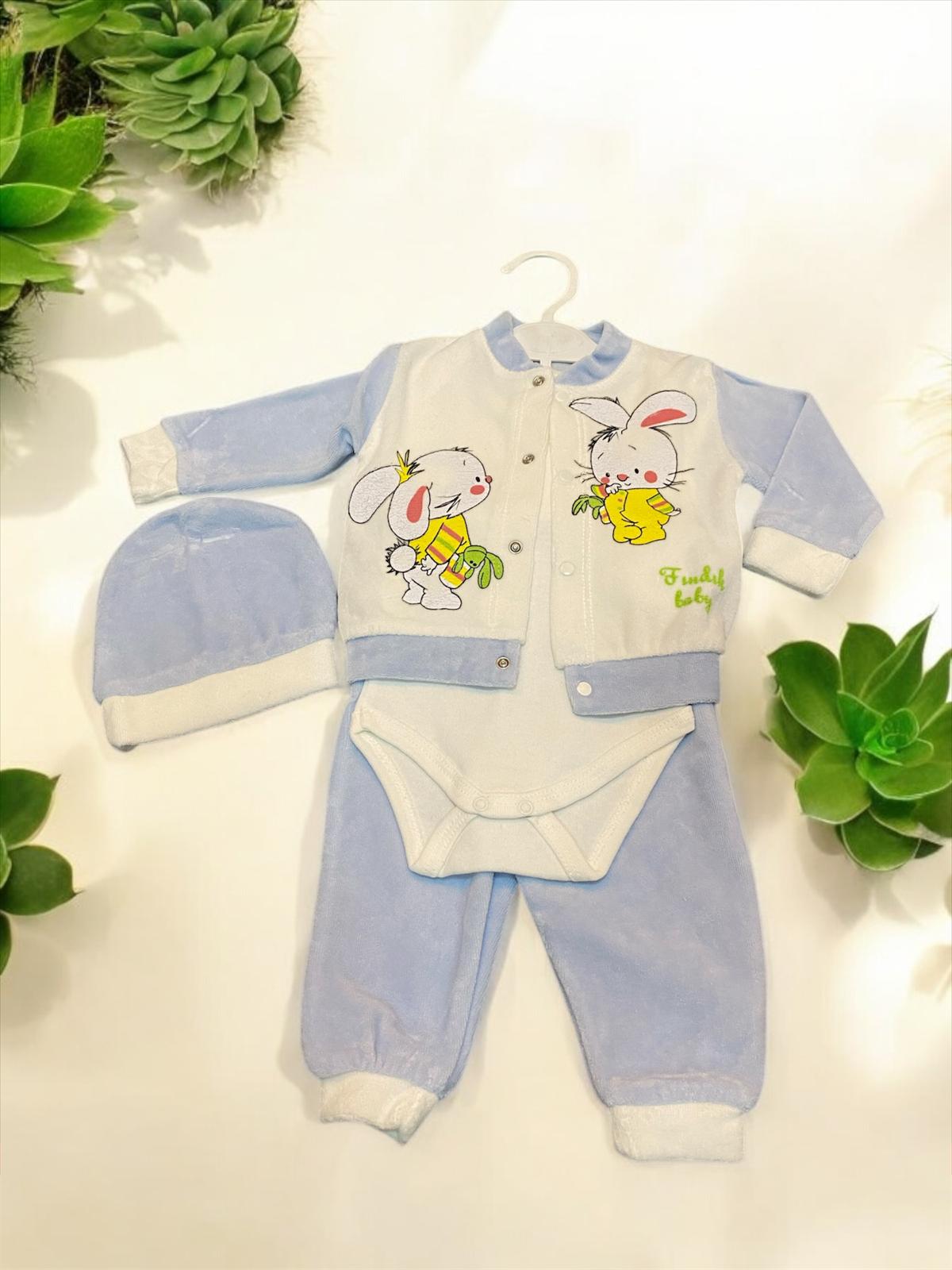 Kadife Erkek Bebek Takım