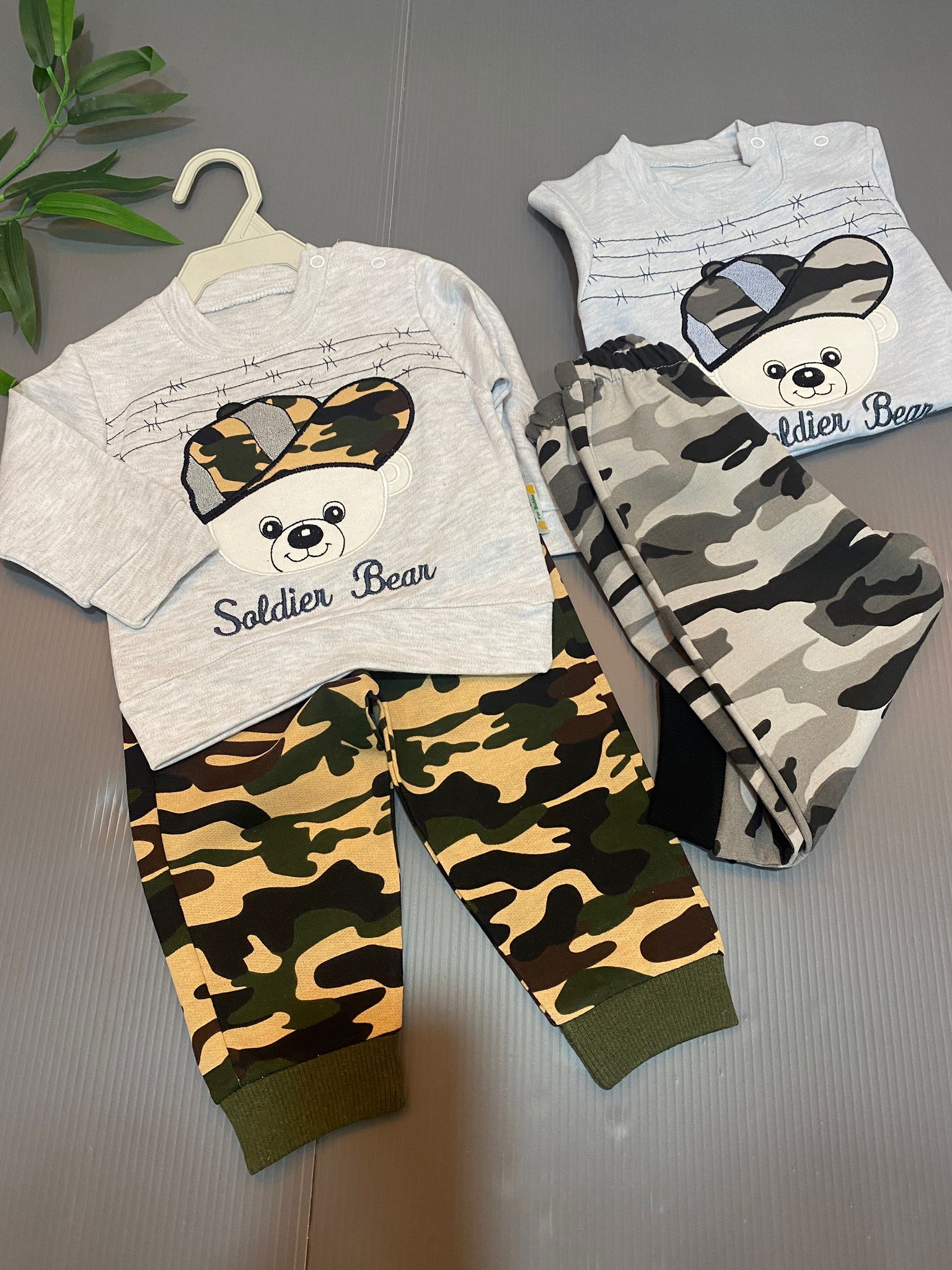 Soldiver Bear Nakışlı 2’li kamuflaj takım