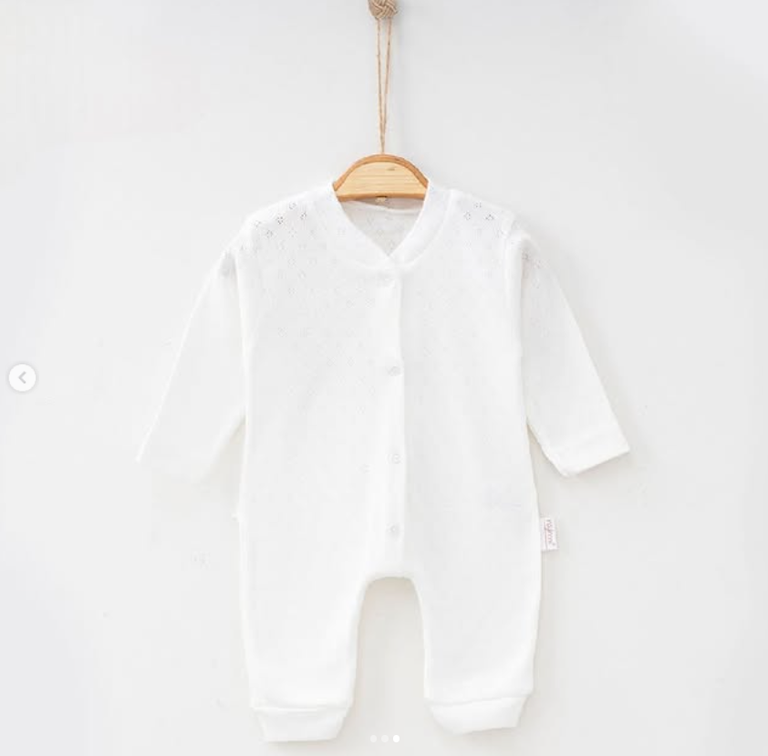 Baklava desenli bebek tulum