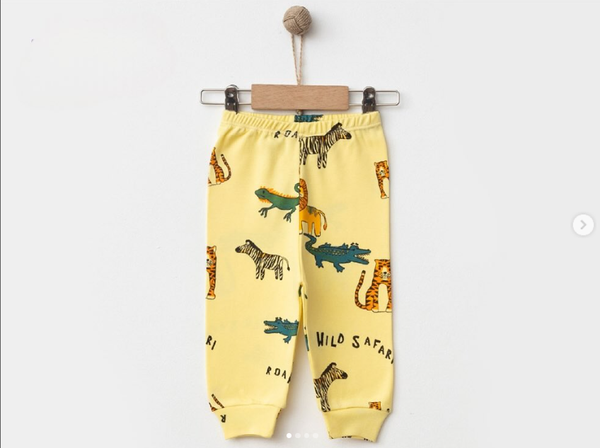 Safari baskılı bebek tek alt