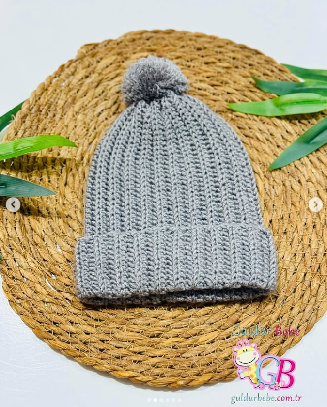 Organik ip el örgüsü bebek bere