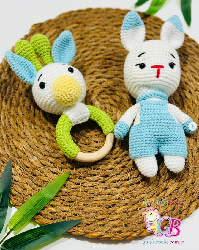 Amigurimi organik ip şıngırak & uyku arkadaşı