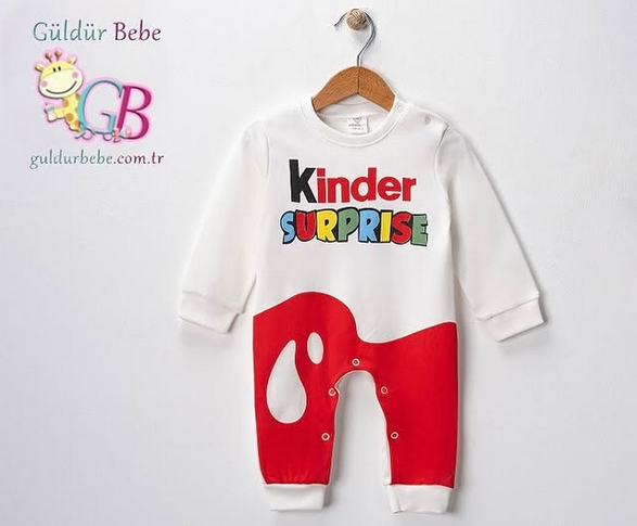 Kinder baskılı unisex bebek tulum
